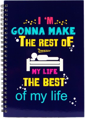 The Crazy Me Rest of My life Best of My Life Spiral A5 Diary Ruled 160 Pages(Multicolor)