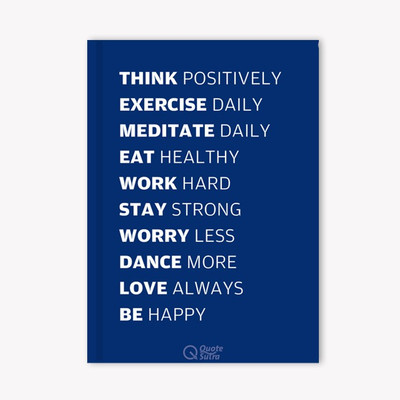 

QuoteSutra A5 Diary(Inspiring Blue Life Sutra Notebook by QuoteSutra, Blue)