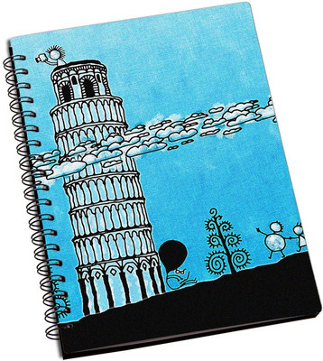 

Rangeele Inkers A5 Notebook(Leaning tower of pisa Couple Art, Multicolor)