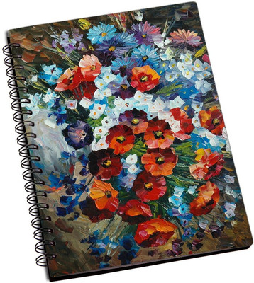 

Rangeele Inkers A5 Notebook(Flowers Painting Art, Multicolor)
