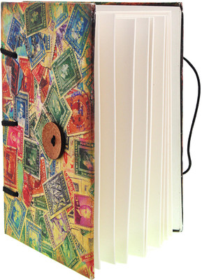 

Craft Club Regular Notebook(Vintage Postal Ticket Print In Special Binding, Multicolor)
