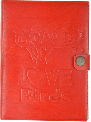 

Hare Krishna Handicrafts Regular Diary(Love Birds Handmade Paper Leather Diary, Red)