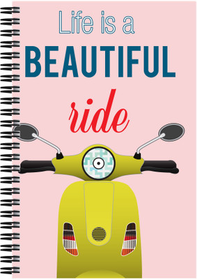 

Art Emporio A5 Notebook(Life is a Beautiful Ride, Multicolor)