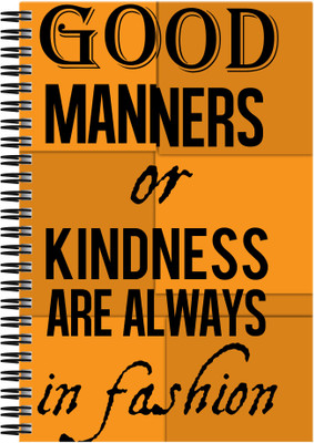 

Art Emporio A5 Notebook(Good Manners and Kindness are Always in Fashion, Multicolor)