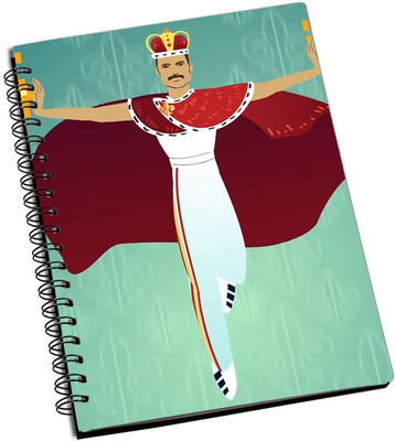 

Rangeele Inkers A5 Notebook(freddie mercury The King, Multicolor)