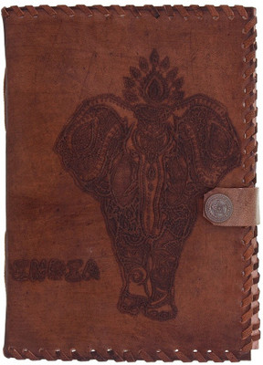 

Craft Play A5 Diary(India Elephant Emboss with Lock, Tann)