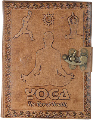 

Hare Krishna A5 Diary(Yoga diary leather embossed, Tan)