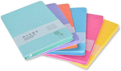 

Enwraps Regular Notebook(Flower Engraved MC, Multicolor, Pack of 6)