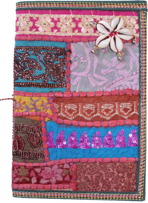 

Rstore Book-size Diary(Handmade Kodi Patchwork Diary / Chamak Jari (Size 10x7 inch), Multicolor)