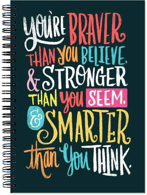 VenTechno Inspire / Motivational Covered Wirebound Ruled Paper Sheets Personal and Office Stationary Notebooks Diary A5 Diary Ruled 160 Pages(Multicolor)