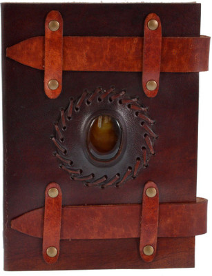 

Craft Play Regular Diary(Leather With Stone and Belt, Brown)
