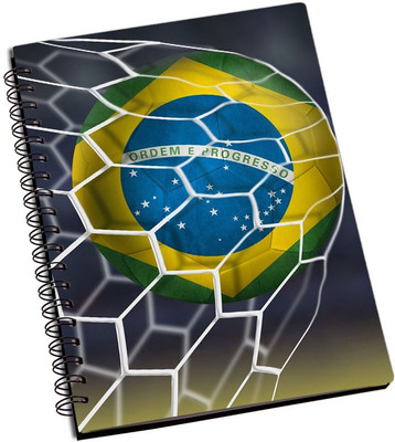 

Rangeele Inkers A5 Notebook(Brazil Football, Multicolor)