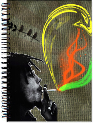 

VenTechno A5 Diary(Bob Marley Wirebound Ruled Paper Sheets Personal and Office Stationary Notebooks Diary, Multicolor)
