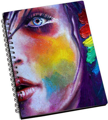 

Rangeele Inkers A5 Notebook(Girl Colorful painting, Multicolor)