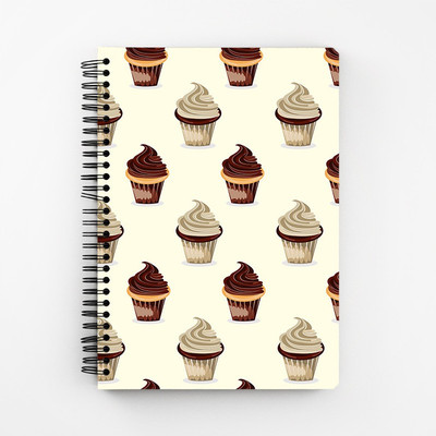 

RAYITE A5 Diary(Black And White Cupcakes, Multicolor)