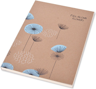 

Enwraps Regular Notebook(Full Blown Flowers (Thick)BL, Brown)