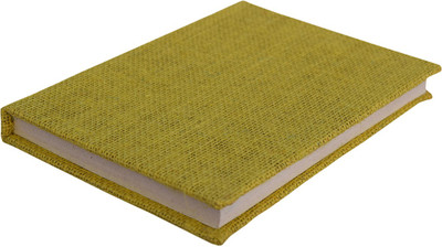 eShilp Handmade Journal-Jute Fabric Cover-Pasted Binding Size 18x13x1.3 Cm Regular Diary Unruled 85 Pages(Yellow)