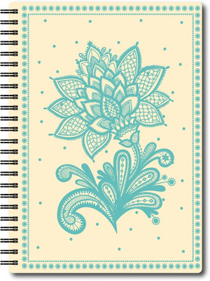 Nourish A5 Size Plain Pages Colourful Graphic Diary A5 Notebook Unruled 75 Pages(Multicolor)
