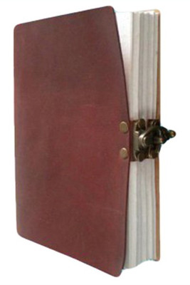 

eShilp Regular Journal(Handmade Plain Leather Cover Diary-Without Flap-1 Lock Closure Size 18x13x2.5 Cm Brown, Brown)