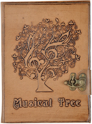 

Hare Krishna Handicrafts Regular Diary(Music Tree leather diary, Tan)