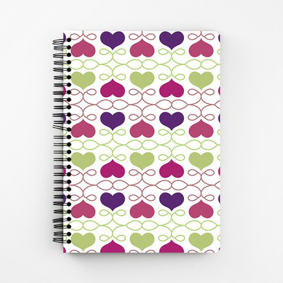 

RAYITE A5 Diary(Heart Pattern, Multicolor)