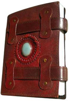 

eShilp Regular Journal(Handmade Plain Leather Cover Diary-1 Stone-2 Strip Flap Size 20x15x2.5 Cm Brown, Brown)