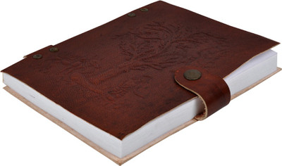 

Lal Haveli Regular Diary(Handmade Paper Leather Notebook Office Diary Notepad Journal Book, Brown)