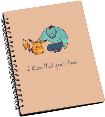 

Rangeele Inkers A5 Notebook(Ginie and Pikachu, Multicolor)