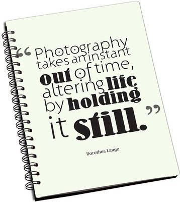 

Rangeele Inkers A5 Notebook(PhotoGraphy Quotes, Multicolor)