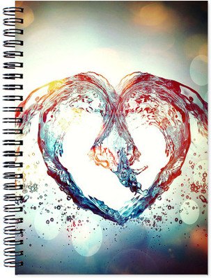 

VenTechno A5 Diary(Valentine's Special Designer Wirebound Ruled Paper Sheets Personal and Office Stationary Notebooks Diary, Multicolor)