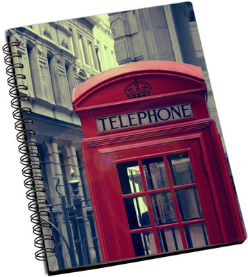 

Rangeele Inkers A5 Notebook(London Vintage Telephone, Multicolor)