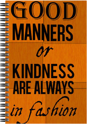 

Art Emporio A5 Notebook(Good Manners and Kindness, Multicolor)