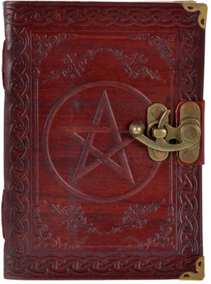 

Craft Play Regular Notebook(Leather Star Emboss With Lock, Brown)