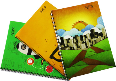 

Spiro A4 Notebook(spiral bound, A4, 240 pages, varies, Pack of 3)