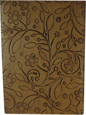 

Tashi B6 Diary(Handmade Leather Embossed Diary- Floral Collage, Camel)