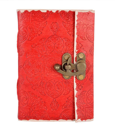 

Craft Club Regular Diary(red leather notebook with lock, Red)