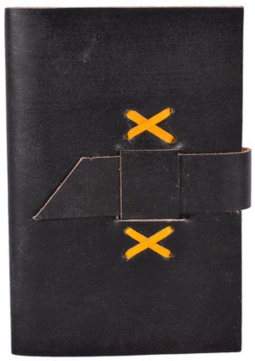 

Craft Club Regular Diary(leather notebook with belt journal, Black)