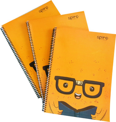 

SPIRO A4 Notebook(SPIRAL BOUND, A4, 100 PAGES, YELLOW, PACK OF 3, Yellow, Pack of 3)