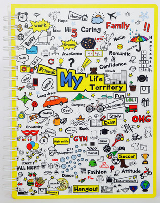 

Blitzen B5 Notebook(Set of 2 Notebooks - My Life My Territory B5 Hard Bind (150pgs), Multicolor, Pack of 2)