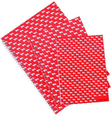 

Notex A4 Notebook(ANIMAL RUSH, Red, Pack of 3)