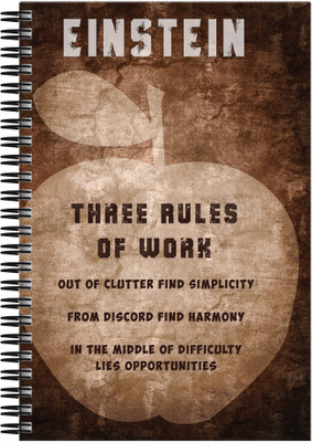 

Art Emporio A5 Notebook(Einstein Three Rules of Work, Multicolor)