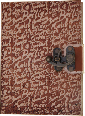 

Craft Play A5 Diary(Leather Country Emboss With Lock (Rust), Rust)