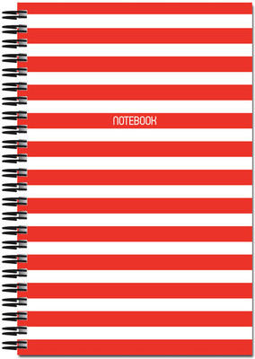 

Art Emporio A5 Notebook(Red and White Bar, Red)