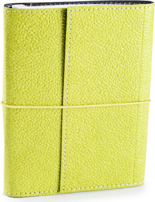 

Eco-Leatherette A6 Journal(Handcrafted, Lime green)