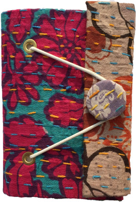 

Rstore Mini Diary(Handmade Katha Print Button (Size 12.8x8.7 cm), Multicolor)