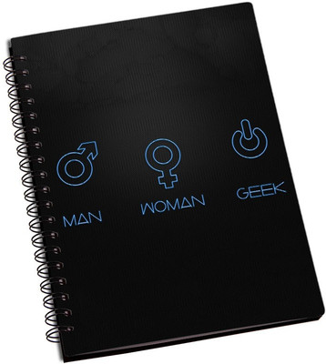 

Rangeele Inkers A5 Notebook(Man Woman Geek, Multicolor)