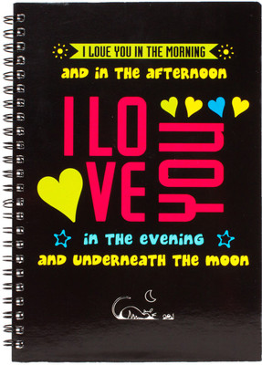 The Crazy Me I Love You Spiral A5 Diary Ruled 160 Pages(Multicolor)
