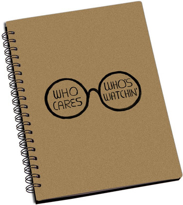 

ShopMantra A5 Notebook(Who cares Who's Watchin Designer Spiral Notebook, Multicolor, Pack of 2)