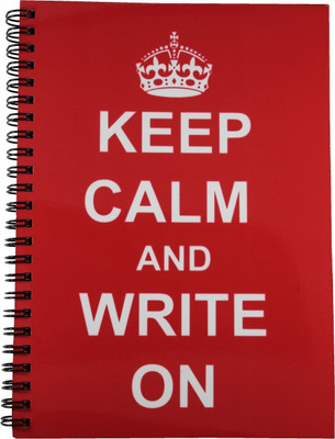 

Nourish A5 Diary(Keep Calm & Write On Red Plain Pages, Red)