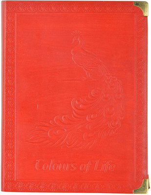 

Hare Krishna Handicrafts A5 Diary(Peacock Red Leather Handmade paper diary, Red)